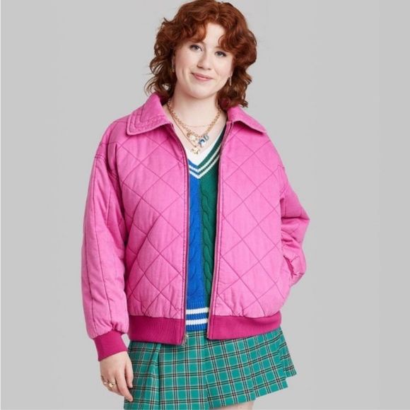 🌿NWT•Wild Fable•Quilted•Bomber Jacket•Size L• - Picture 9 of 13